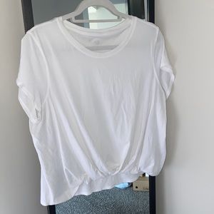 Lulu White Cropped Tee